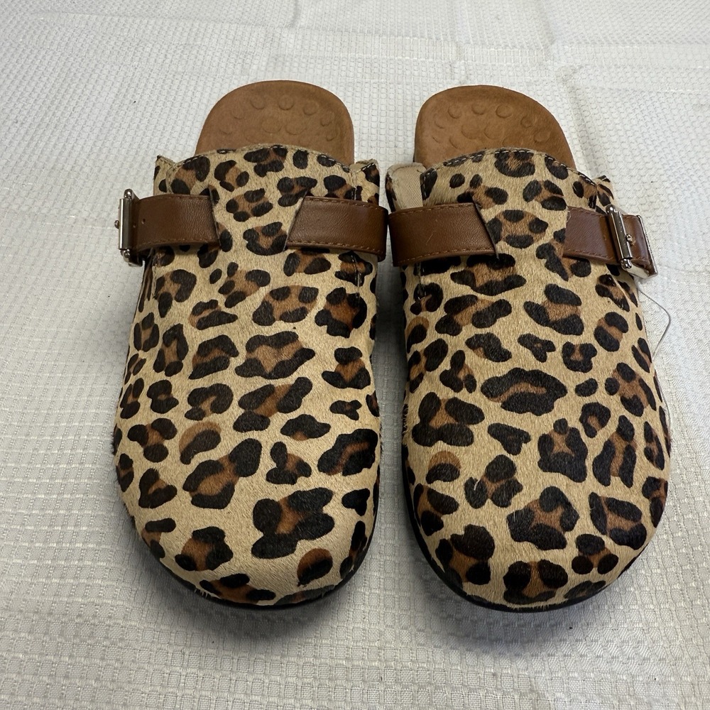 Vionic Calgary Leopard Cheetah Print Clogs Womens… - image 3